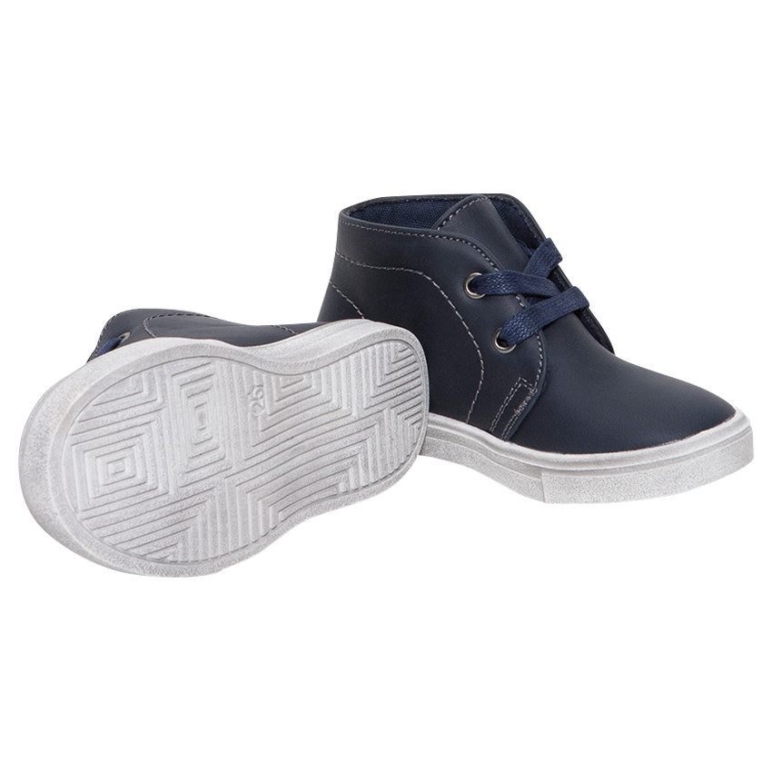 Bottillons aspect cuir à lacets 