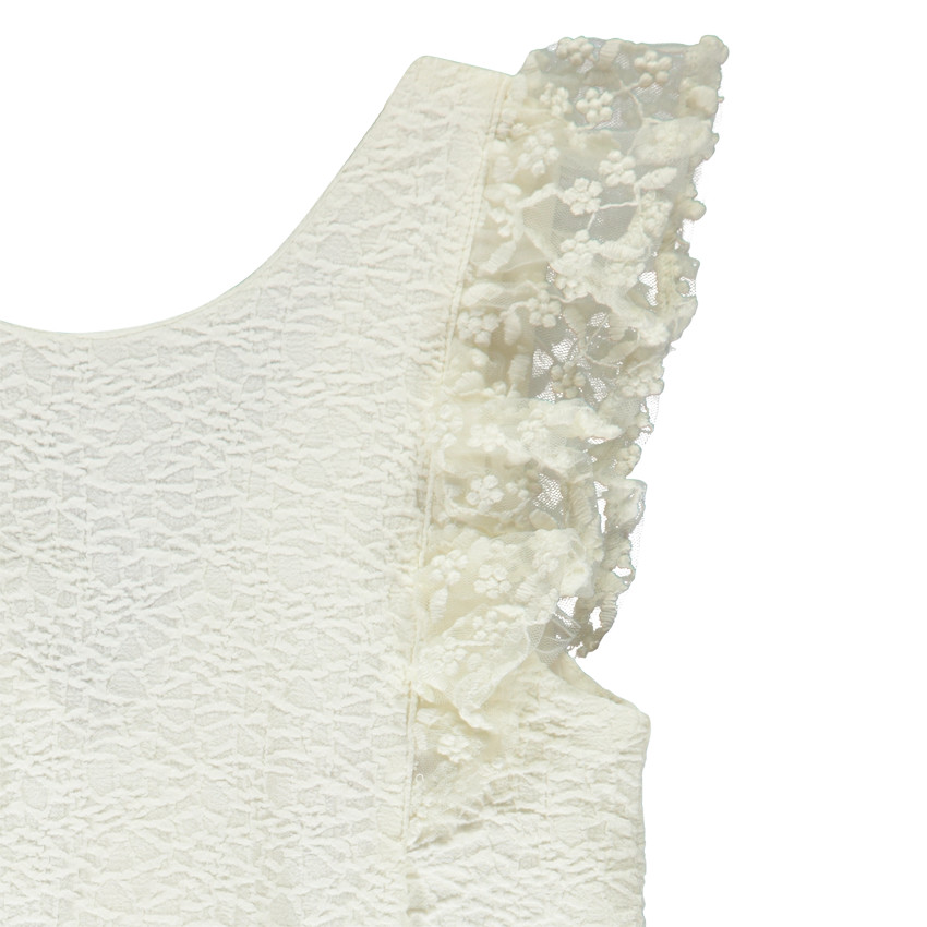 Combishort de cérémonie en jacquard texturé pour fille 