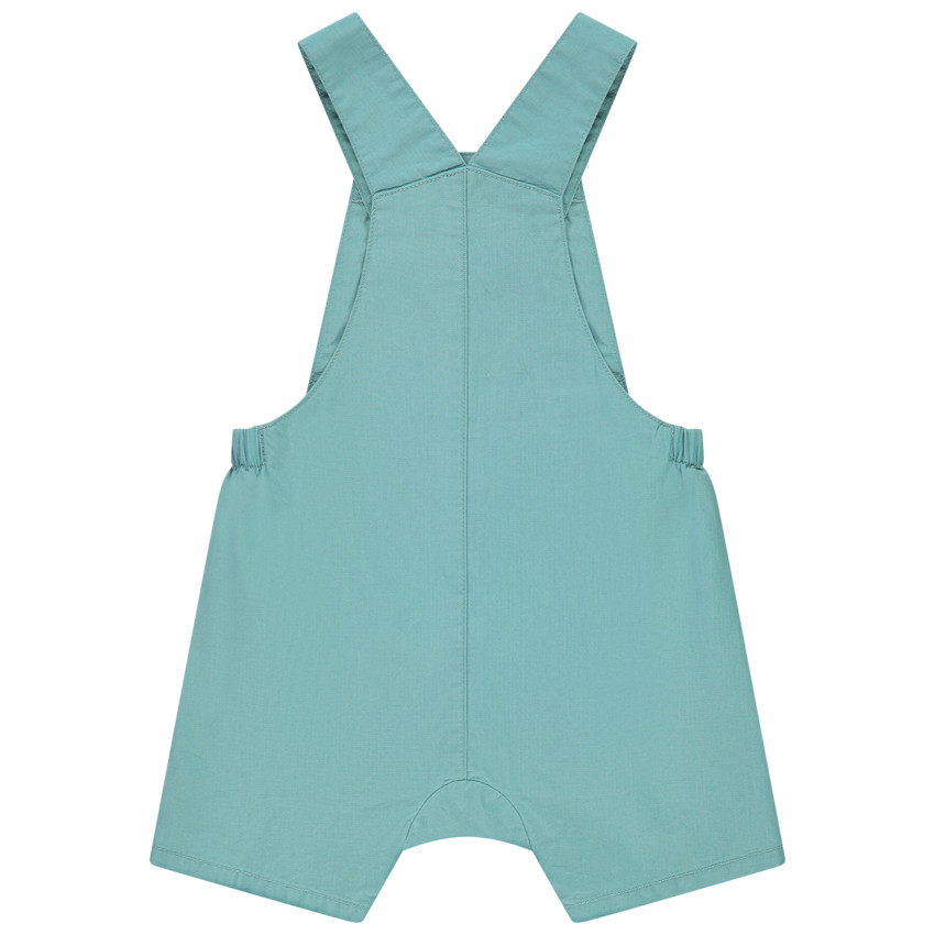 Salopette courte broderie palmier pour bébé garçon 