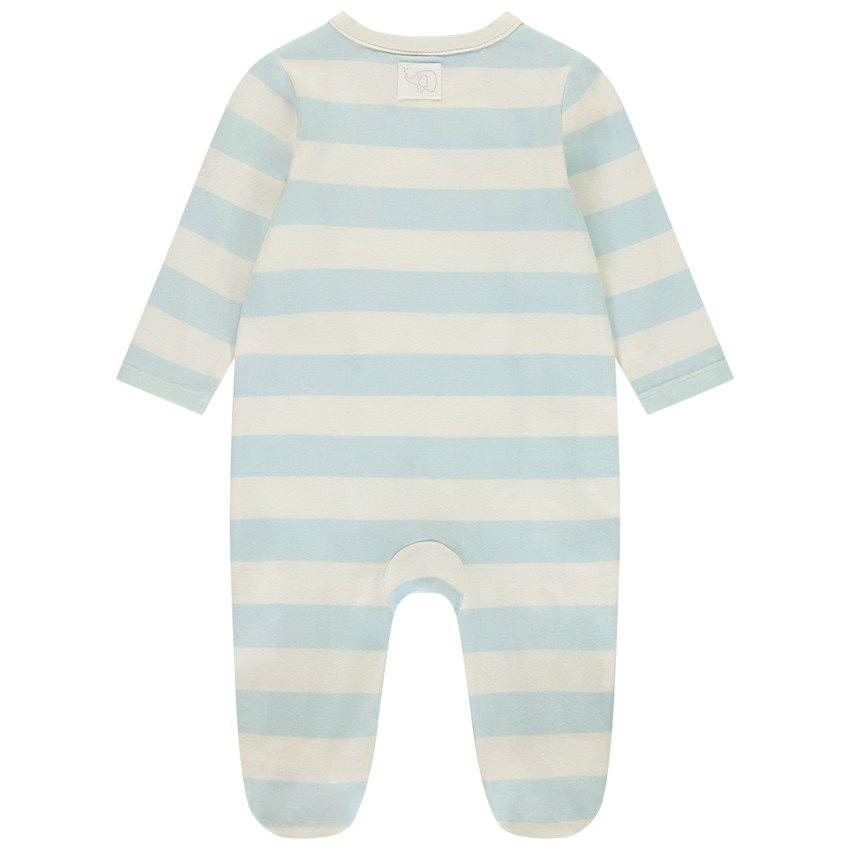 Dors-bien rayé à patch éléphant pour bébé garçon 