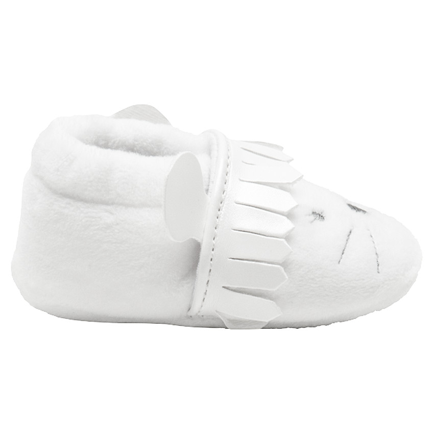 Babies en sherpa avec empiècement à franges et détails brodés 