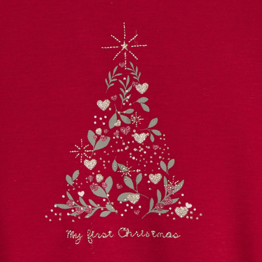 Sweat molleton motif sapin de Noël pour bébé fille 