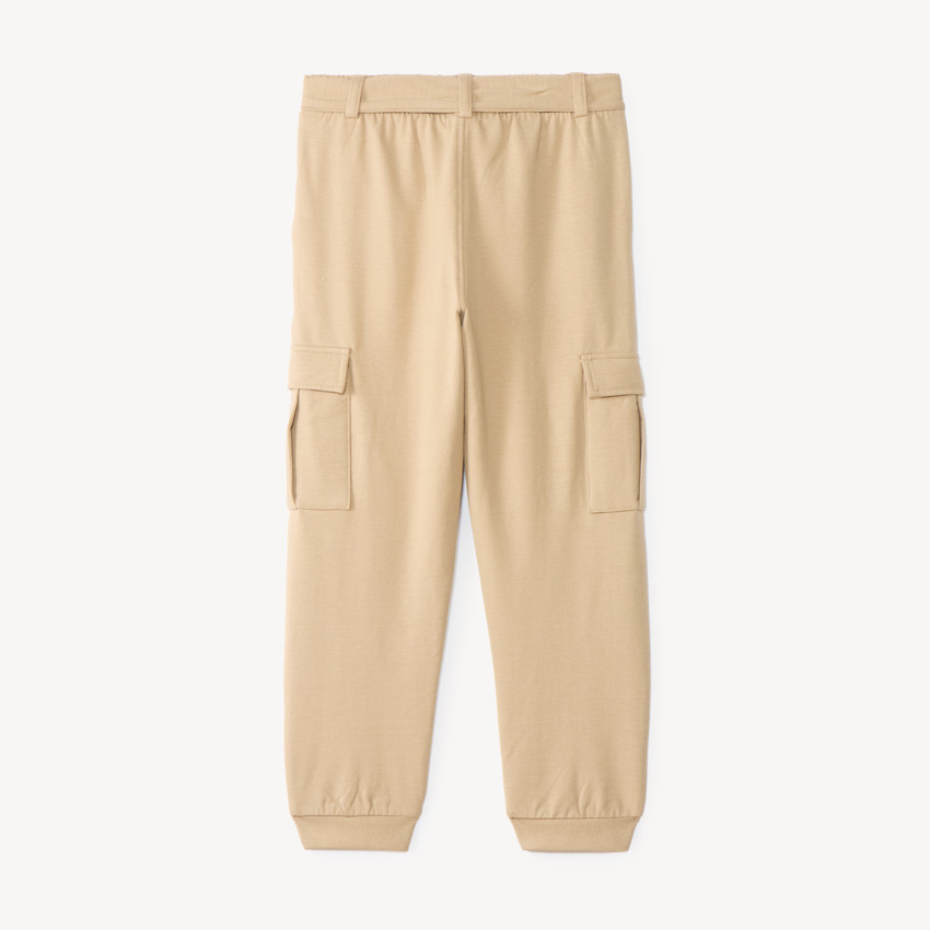 Pantalon de jogging fille coupe cargo avec ceinture à nouer 