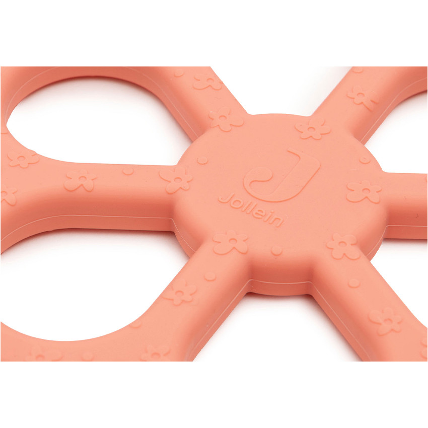 Anneau de dentition silicone Flower Coral Rose 