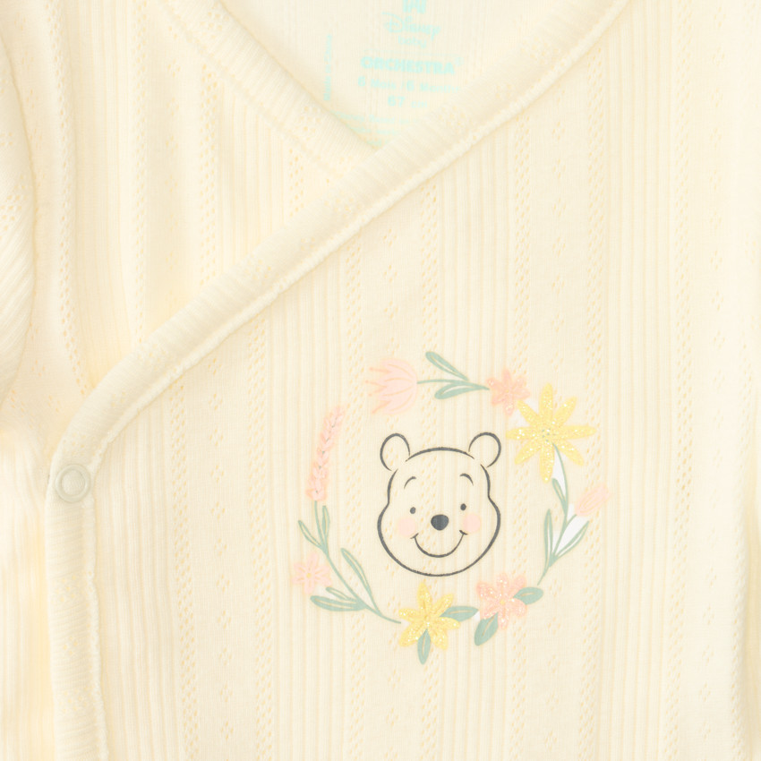 Lot de 3 bodies en pointelle à manches courtes Winnie Disney pour bébé fille  