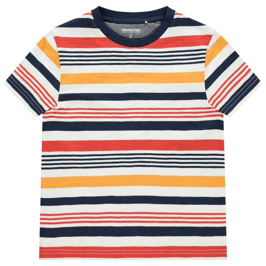 T-shirt manches courtes à rayures all-over 