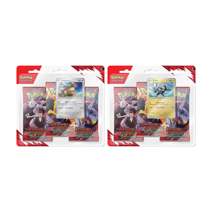 Pack de 3 boosters Pokémon Rivalités Destinées EV10 (modèle aléatoire) 