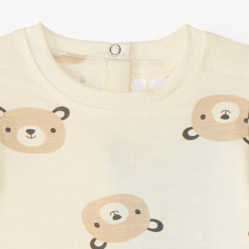 Ensemble 2 pièces t-shirt + short motifs oursons pour bébé garçon 