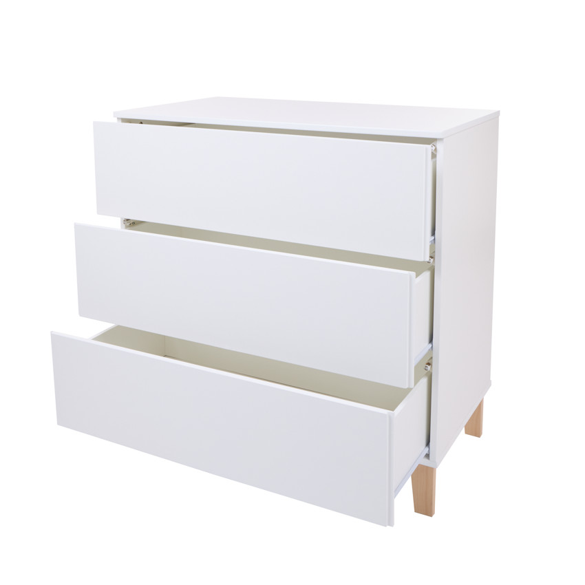 Commode 3 tiroirs blanche Noah 2.0 