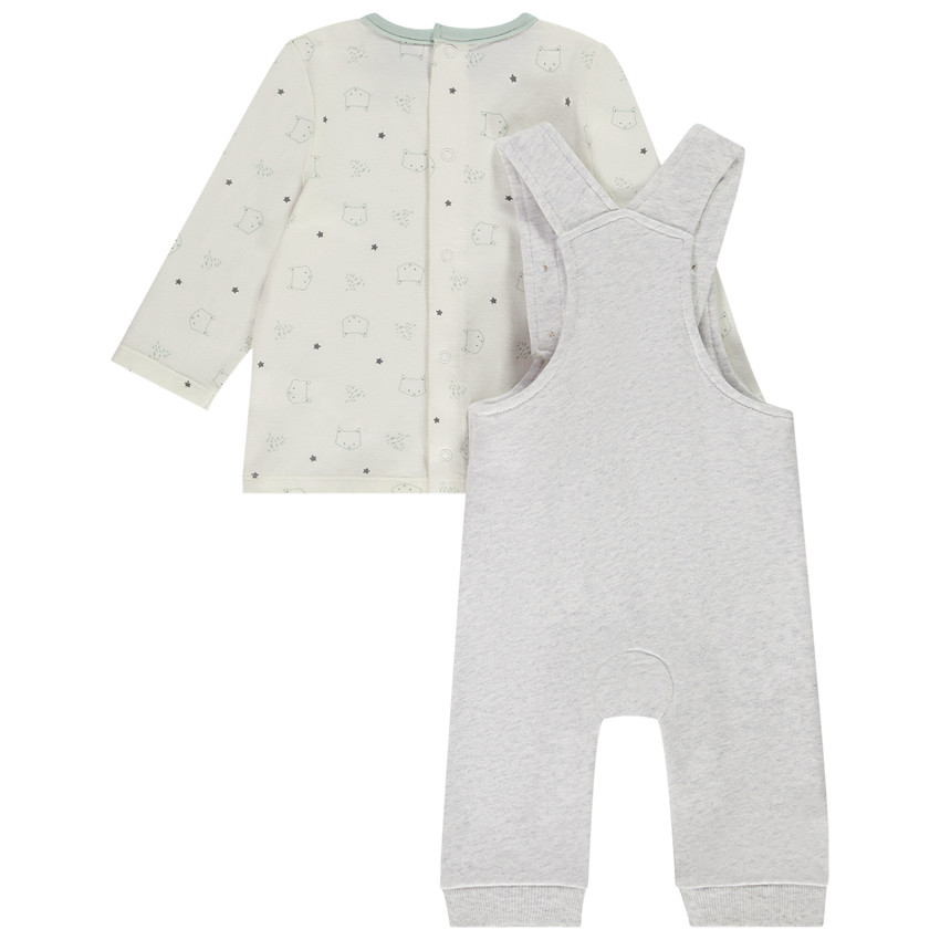 Ensemble 2 pièces avec salopette pour bébé 
