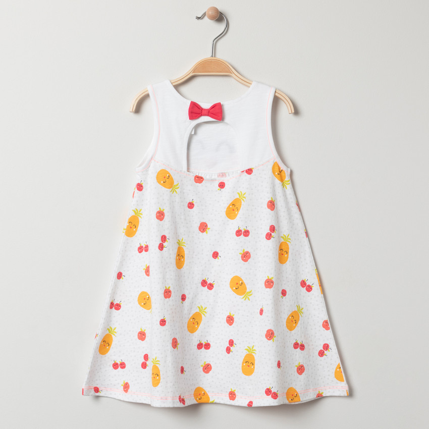 Robe sans manches en coton imprimée fruits 
