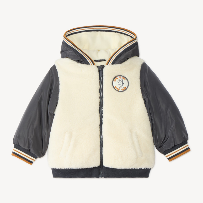 Blouson bi-matière bébé garçon 