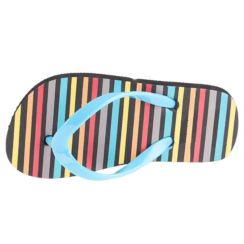 Tongs rayées avec bride contrastée du 24 au 27 