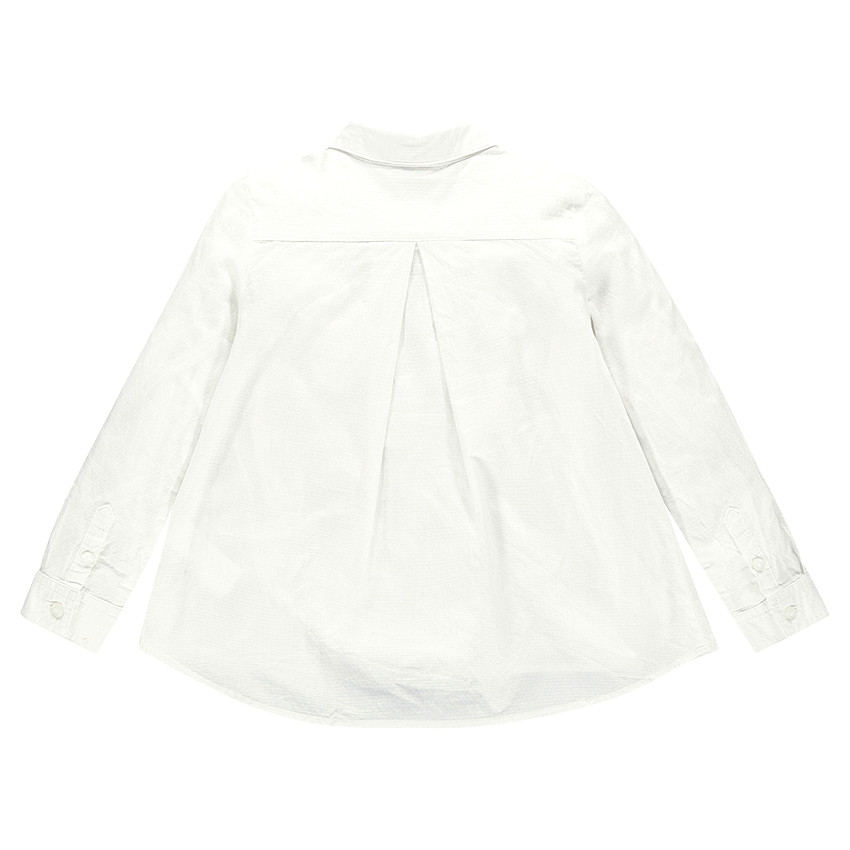 Chemise liquette manches longues en voile de coton avec papillons brodés 