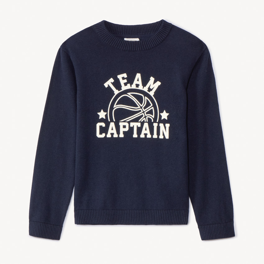 Pull en tricot printé pour garçon 