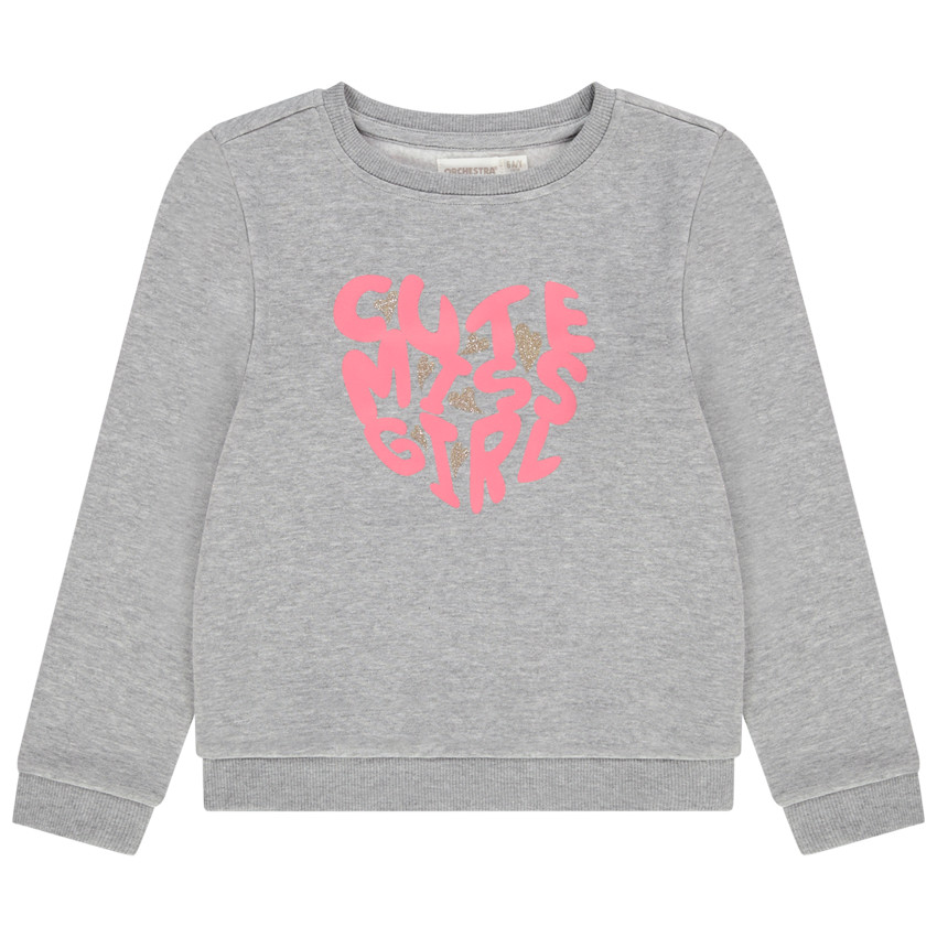 Sweat en molleton print fantaisie pour fille