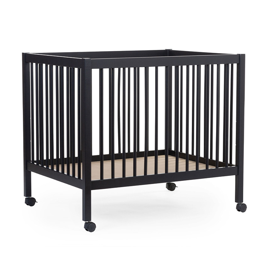 Parc en bois PA97 sur roues 98 x 78 cm noir 