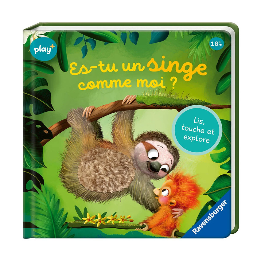 Livre sensoriel Play+ "Es-tu un singe comme moi ?" 