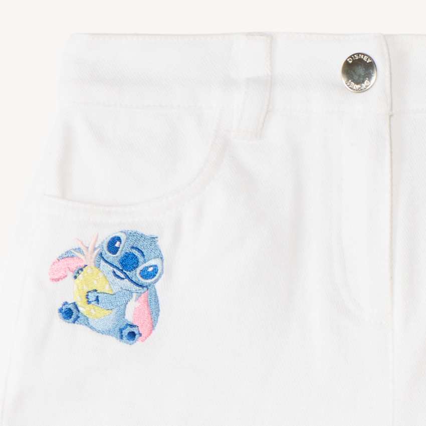 Short en denim broderie Stitch Disney pour fille 