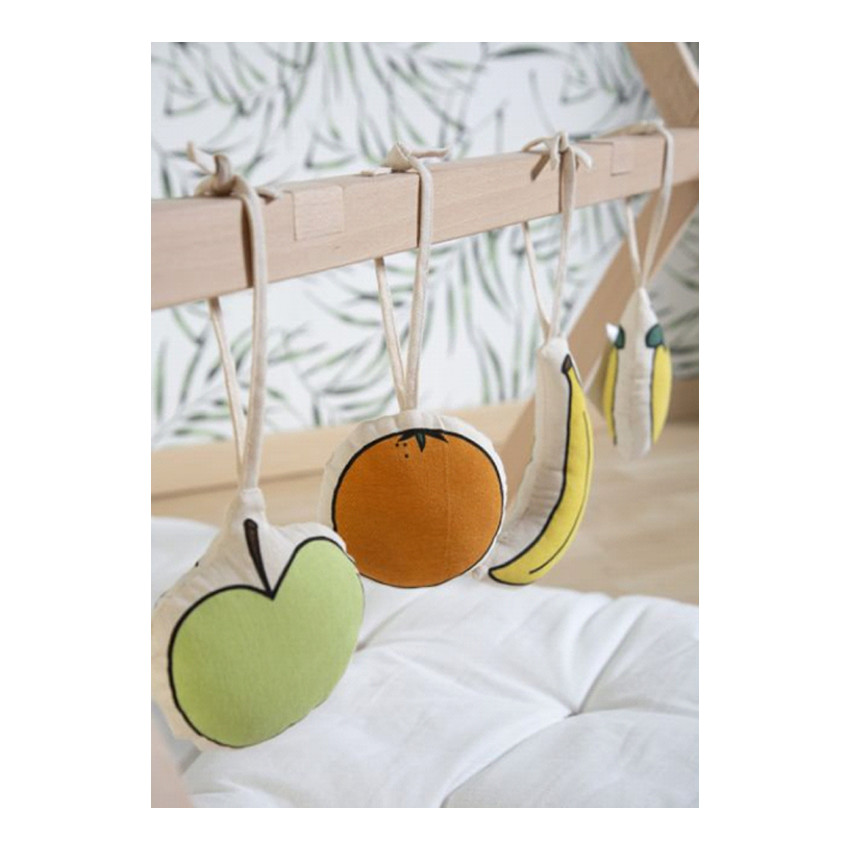 Set de 4 suspensions fruits pour arche d'éveil 
