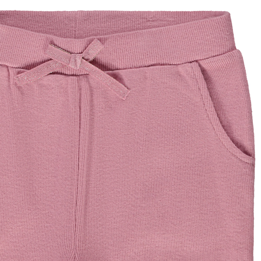 Ensemble jogging uni en maille coupé-cousu pour fille 