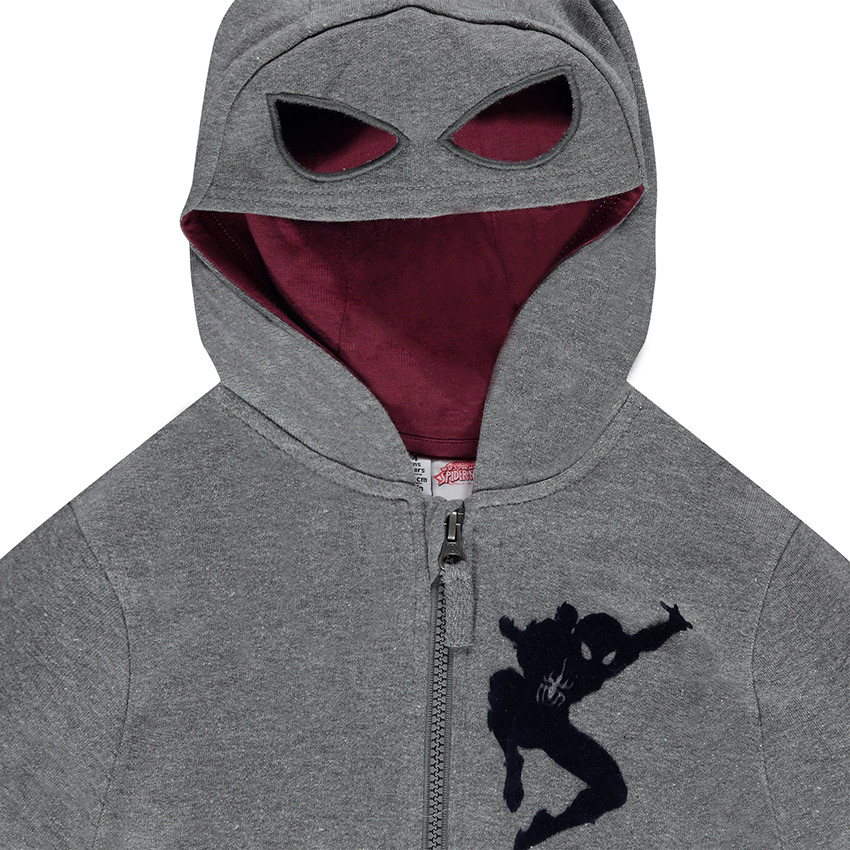 Gilet zippé en molleton Marvel print Spiderman avec capuche fantaisie 