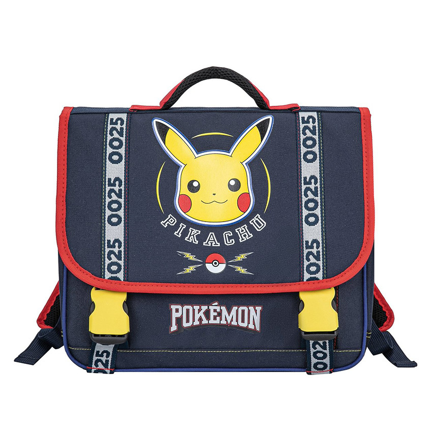 Cartable Pokémon Pikachu 38 cm – bleu et rouge 
