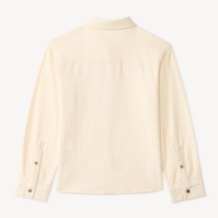 Chemise manches longues côtelée garçon 