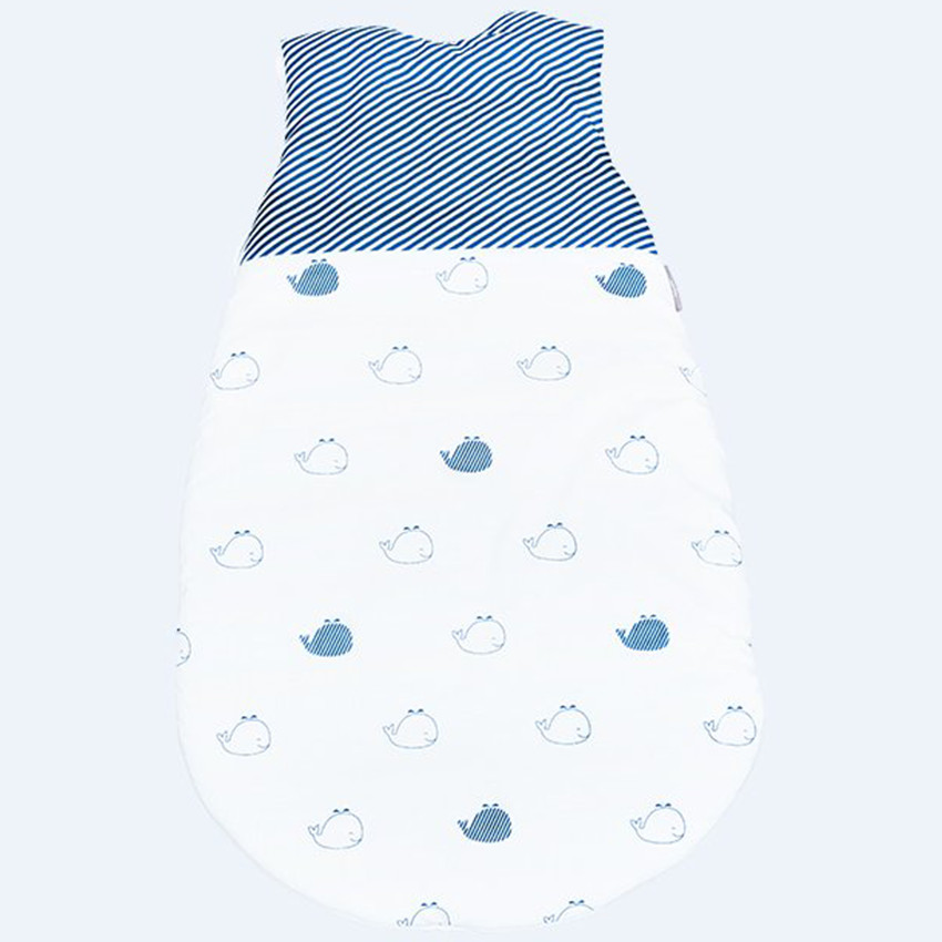 Gigoteuse ouatinée 0/6 mois - Blue Baleine 