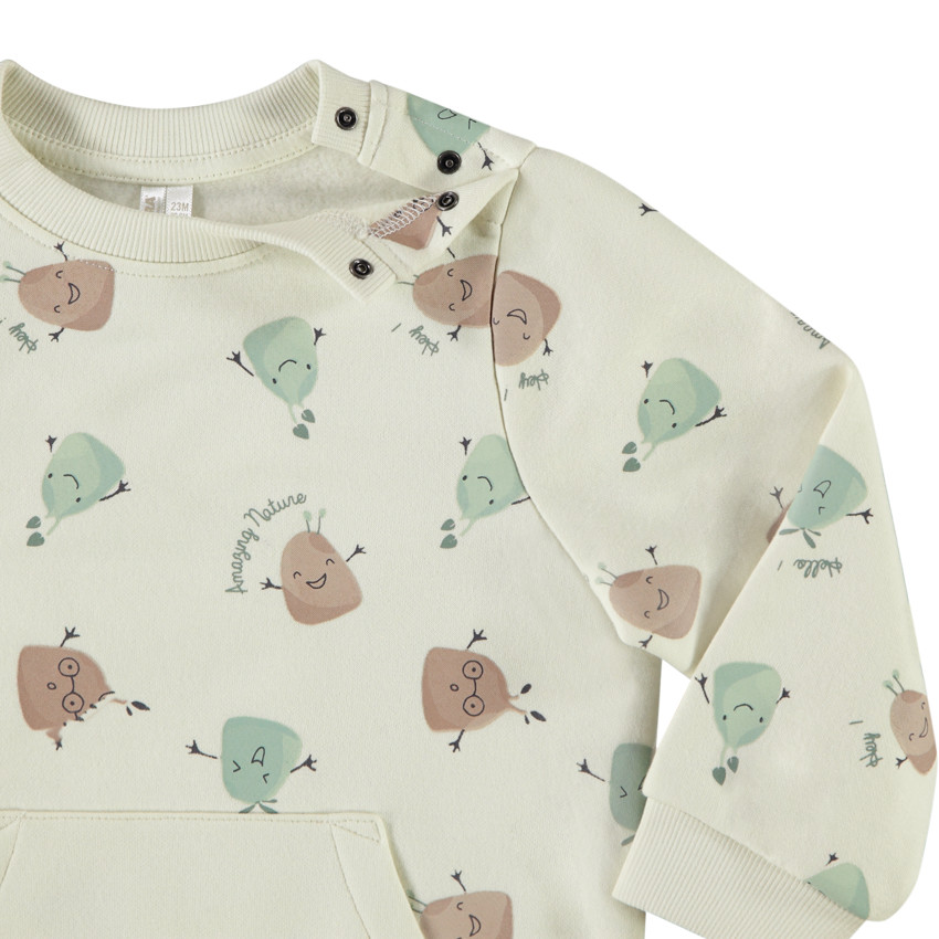 Ensemble jogging imprimé créatures végétales pour bébé garçon 