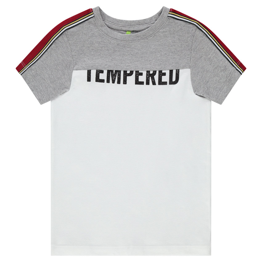 Tee-shirt manches courtes en jersey avec message printé 