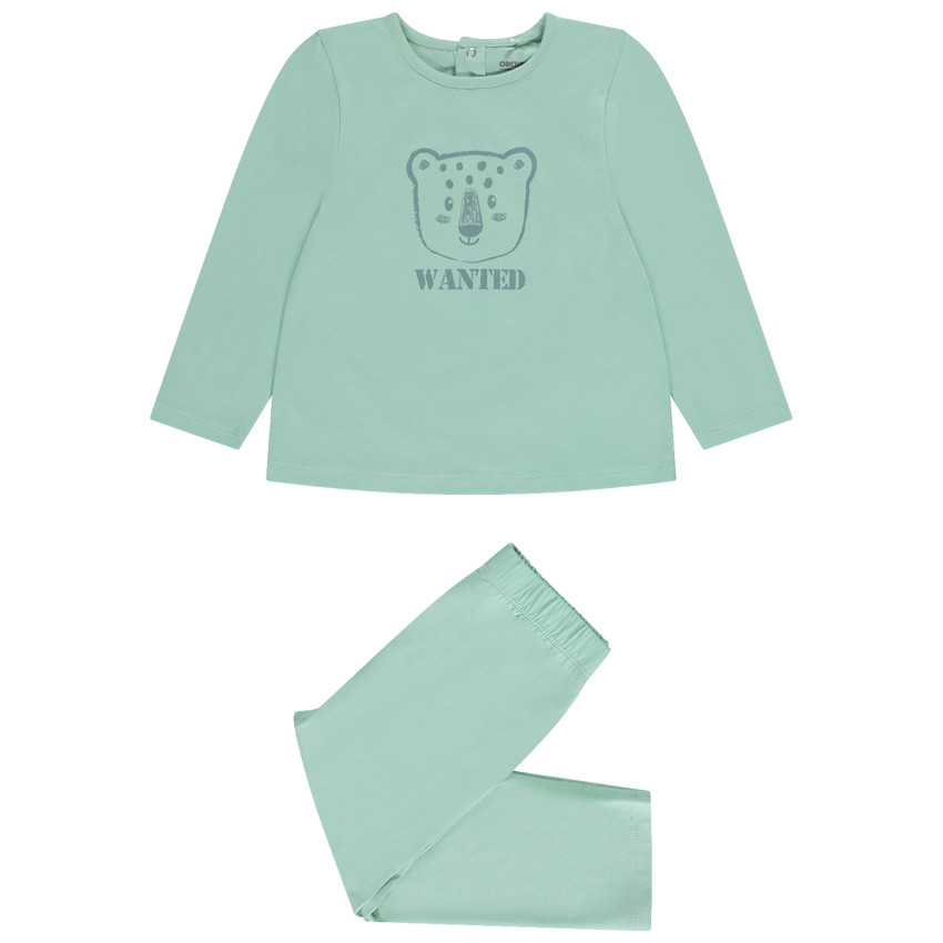 Set pyjama en jersey uni print fantaisie pour bébé garçon