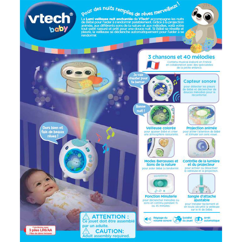 Veilleuse Lumi Nuit enchantée - Bleu (Vtech Baby) - Image 3