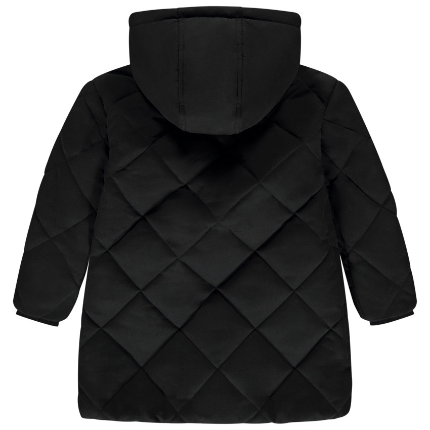 Doudoune manches longues en twill et sherpa + gilet pour fille 
