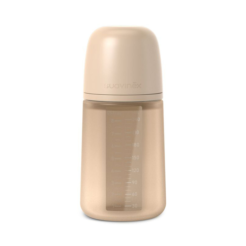 Biberon en silicone Colour Essence 240 ml beige