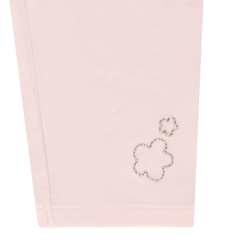 Ensemble en jersey tunique brodée + caleçon pour bébé fille 