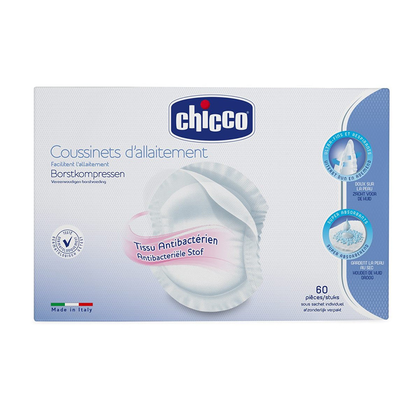 Pack de 60 coussinets d'allaitement anti-bactériens 