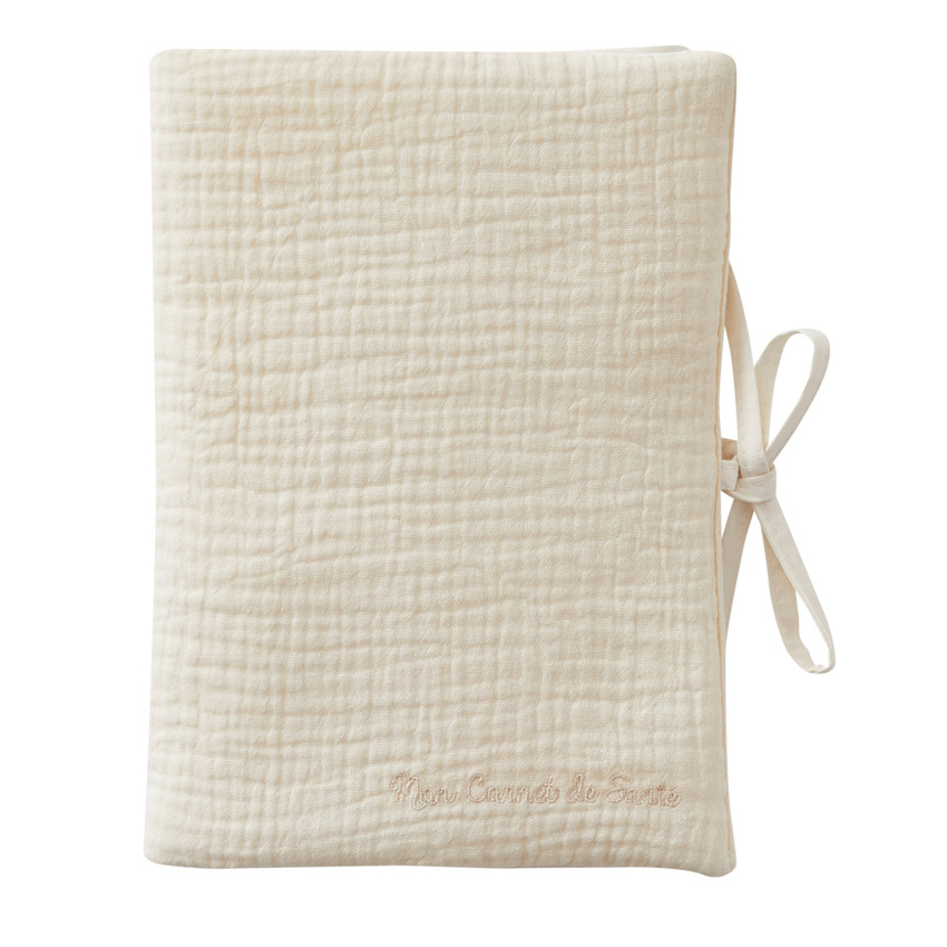 Protège carnet de santé en gaze mousse de lait 