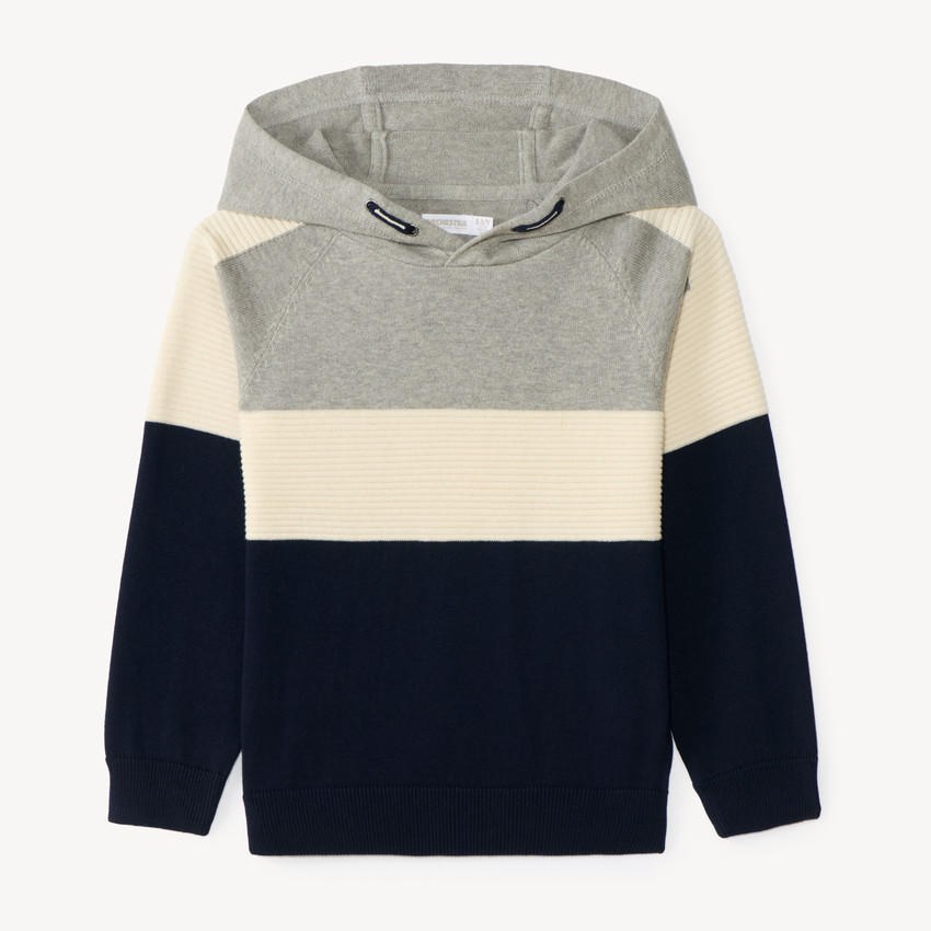 Pull à capuche en tricot garçon