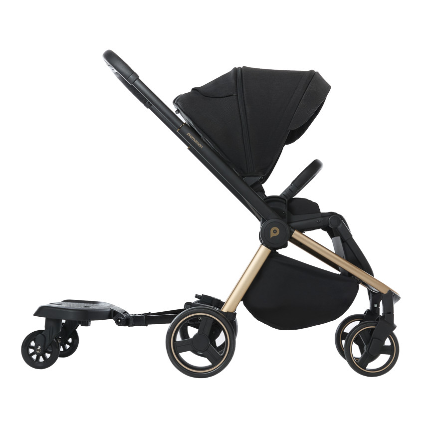 Planche à roulettes avec assise Tony pour poussette noir 