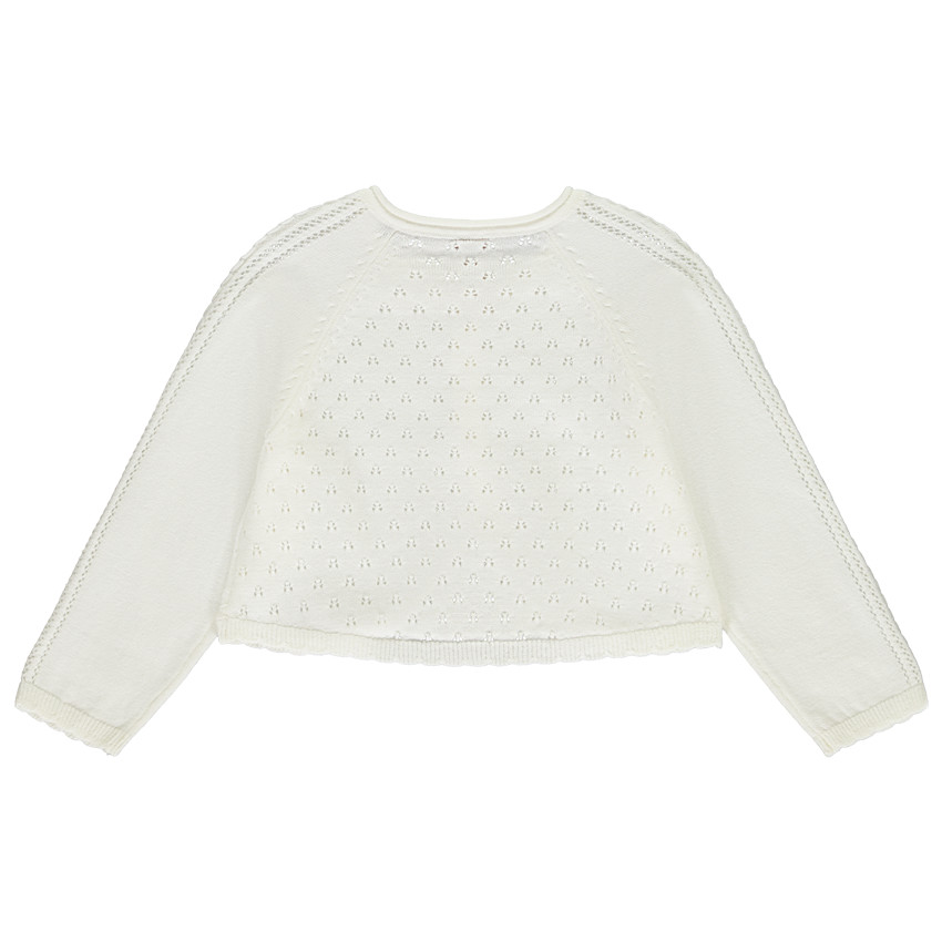 Gilet à manches longues en tricot fantaisie pour bébé fille 