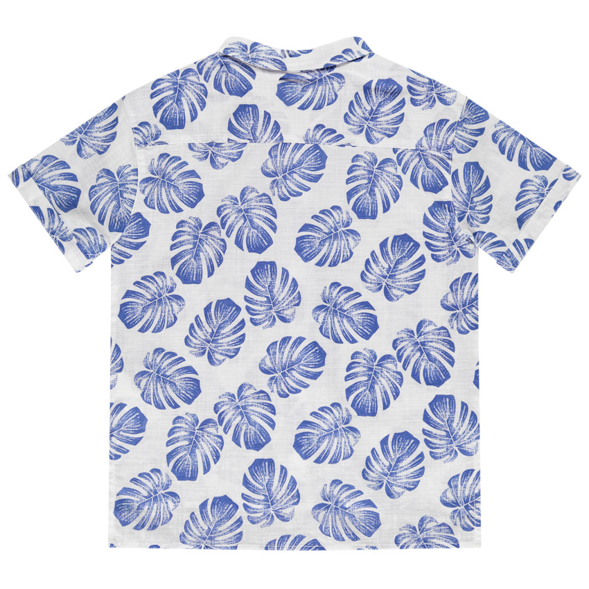 Chemise manches courtes imprimé feuilles pour garçon 