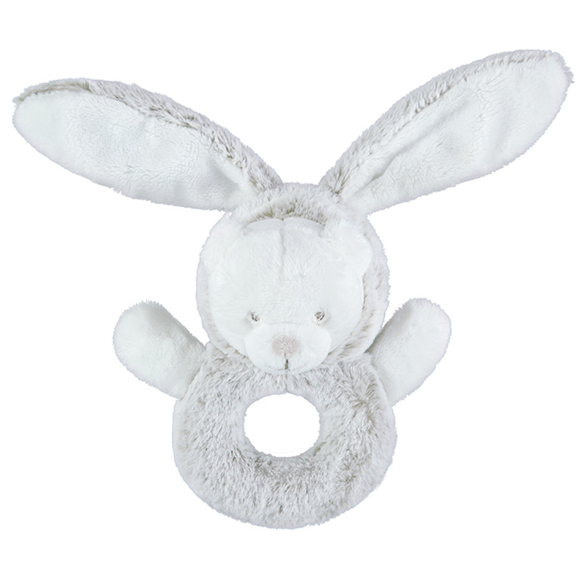 Hochet en sherpa forme lapin 