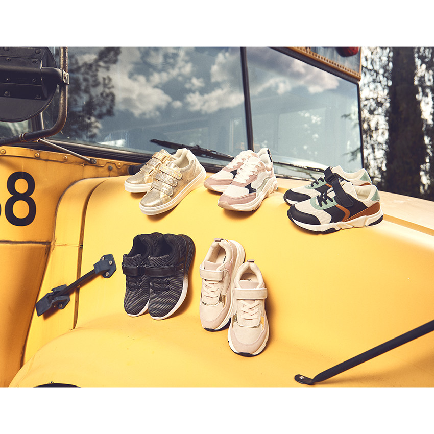 Baskets de sport à empiècements contrastés pour fille 