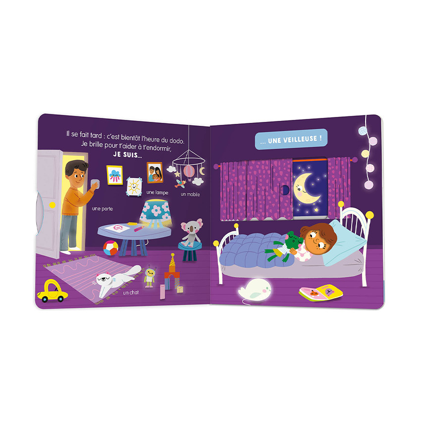 Livre à flaps "Mon anim'agier - Je brille dans la nuit" 