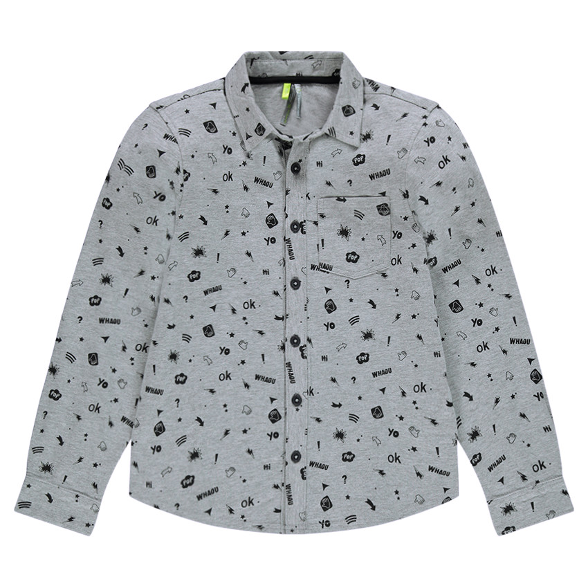Junior - Chemise manches longues imprimée all-over 