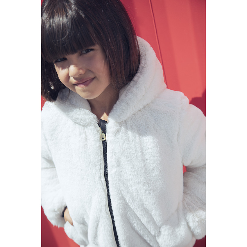 Doudoune matelassée réversible en sherpa pour enfant fille 