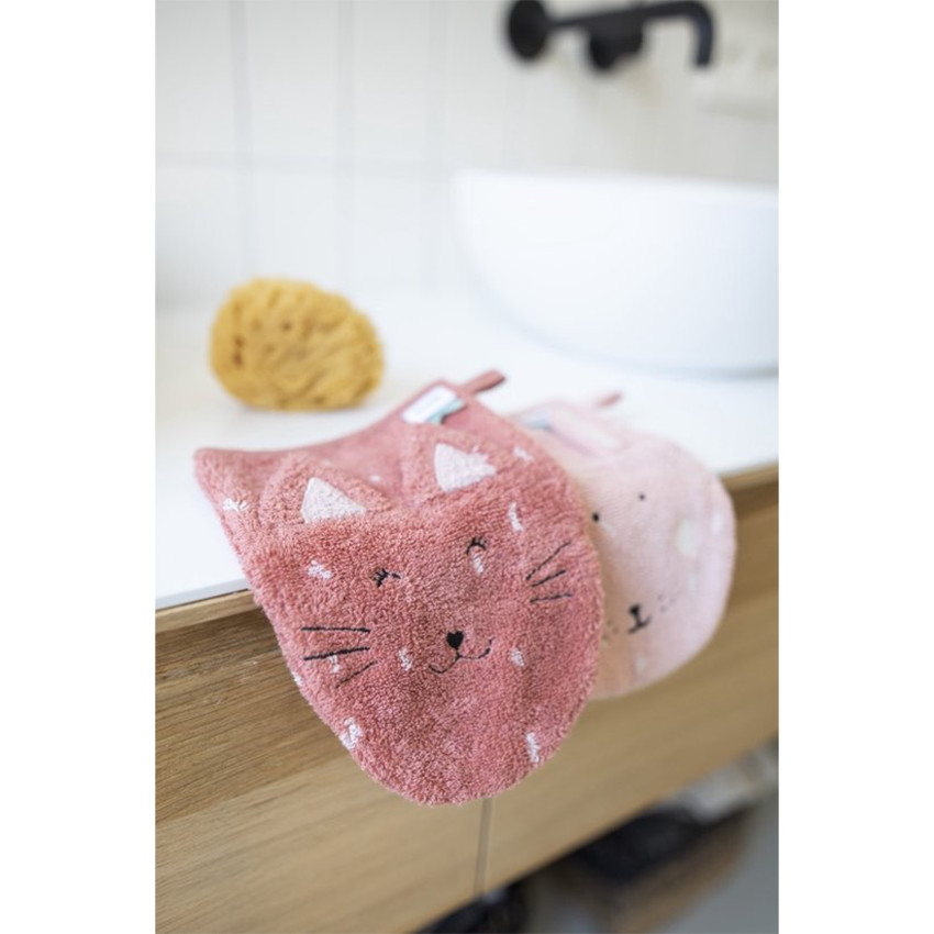 Gant de toilette Mrs Cat/Mrs Rabbit 2pcs 