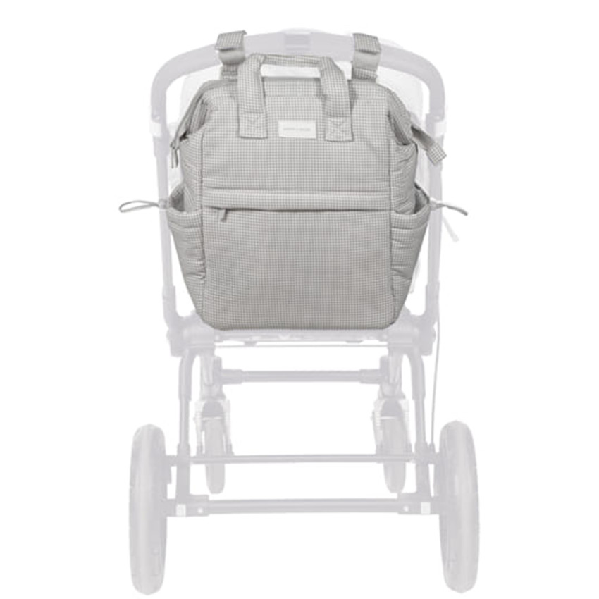 Sac à dos à langer Little Bloom Vichy Gris  