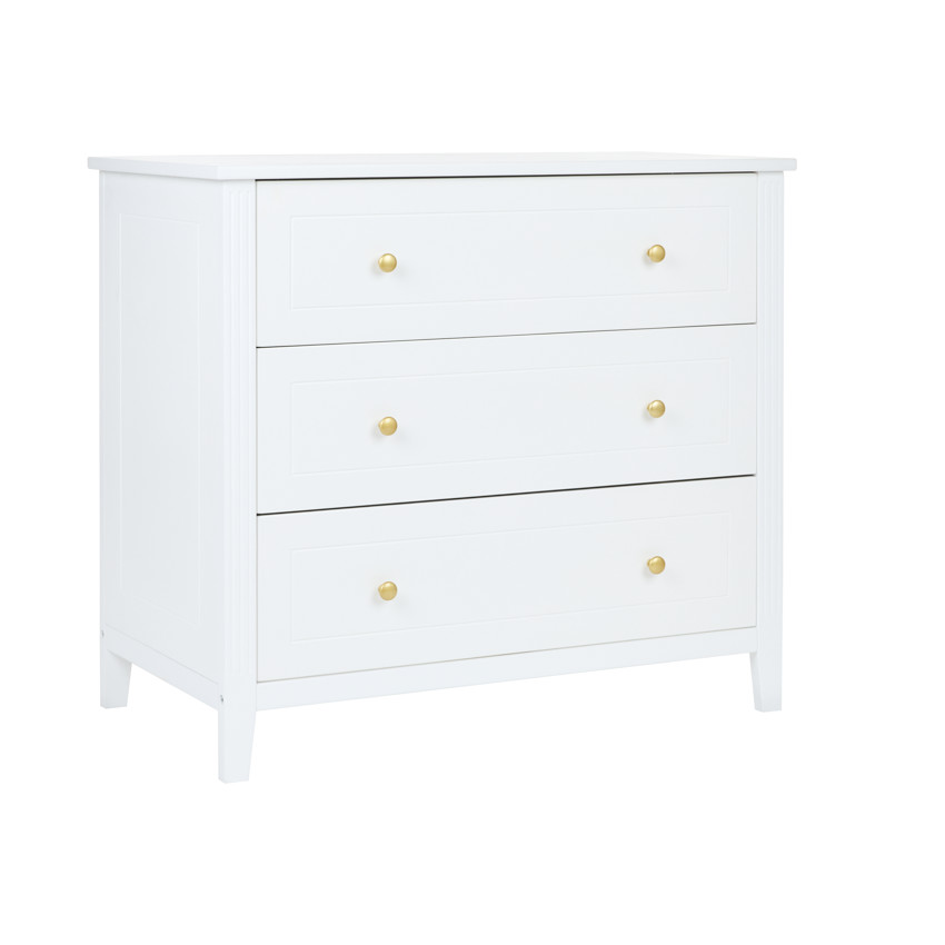 Commode Charlie 3 tiroirs blanche 